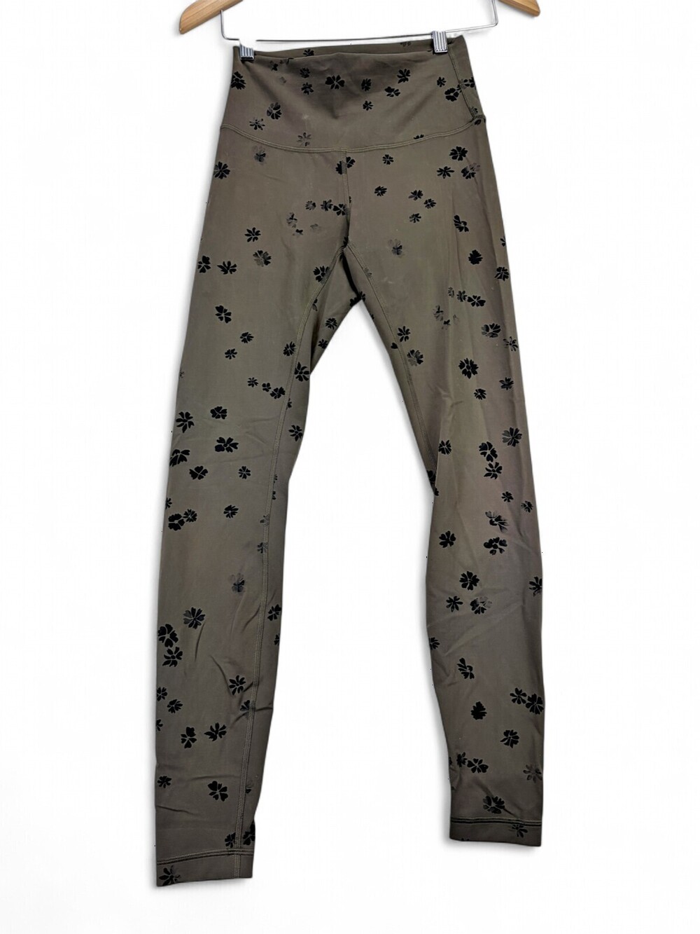 Lululemon High-Rise Floral Leggings Size 6 Olive